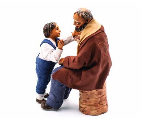 Nonno con Nipote - Fisse Vestite - 20 cm