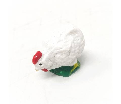  Galline varie posizioni H 2 cm - Animali Presepe in Resina