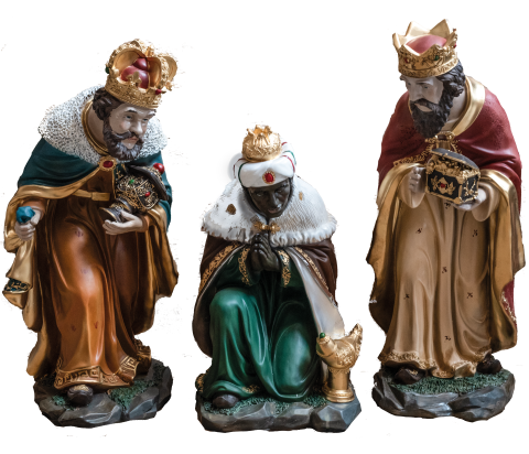 Re Magi - resina decorata h 60 cm