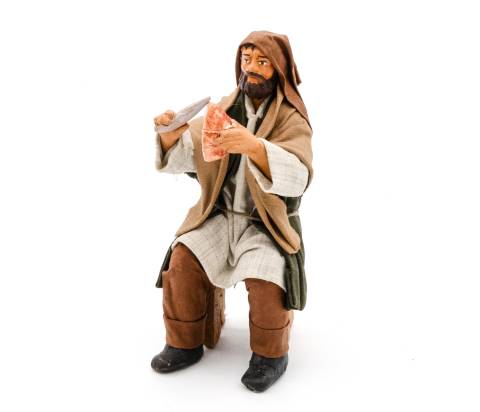Uomo con Pane per tavolata - h 12 cm