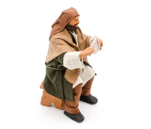 Uomo con Pane per tavolata - h 12 cm