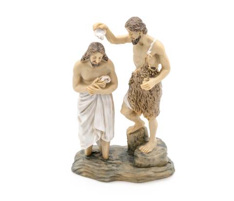 Battesimo di Gesù - resina h 9 cm - 