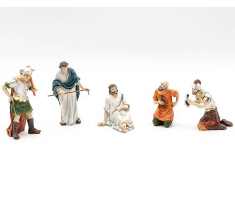 Incoronazione di Spine - resina h 9 cm - Scene Pasquali