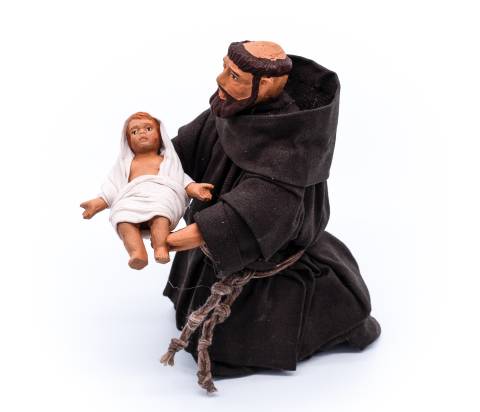 San Francesco con Bimbo - h 10 cm