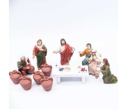 Nozze di Cana - resina h 9 cm