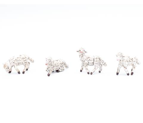Set 4 pecore - per statue h 7 cm