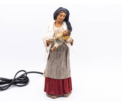 Mamma con Bimbo in Braccio - mov h 30 cm