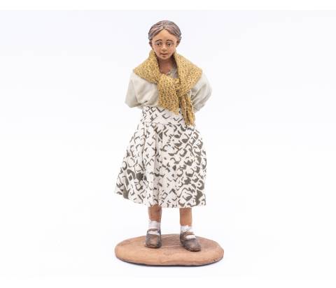 Fanciulla con Mani Dietro - h 30 cm