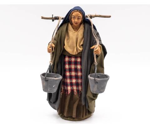acquaiola con secchi -   h 14 cm - Fisse Vestite - 14 cm
