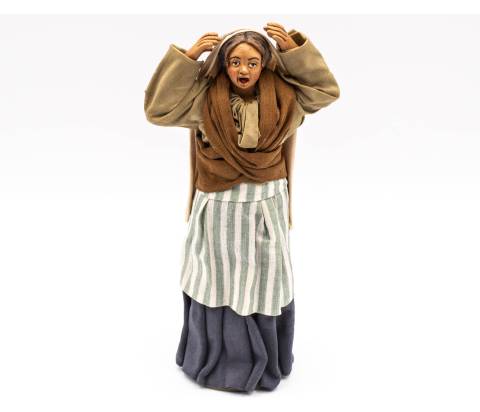 Terracotta fissa - h 14 cm - Fisse Vestite - 14 cm