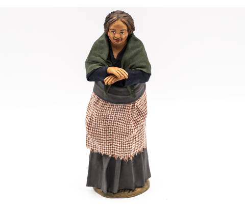 Donna affacciata al balcone - h 14 cm - Fisse Vestite - 14 cm