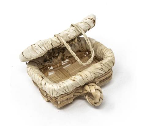 baule chiaro - cm 4x2,5x2 - Paglia, Legna, Sughero, Juta