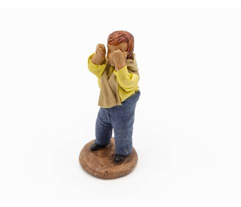  Bambino che gioca a nascondino h 12 cm - 