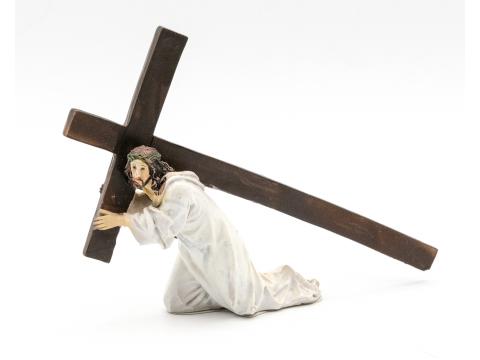 Gesù Cade sotto la Croce - resina h 9 cm - Scene Pasquali, Novità