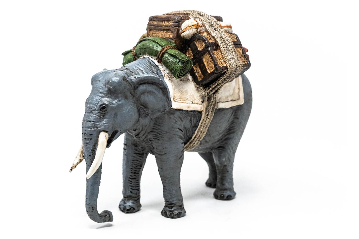 Elefante - Animali Presepe in Resina per statue da 12/15 cm - Animali Presepe in Resina