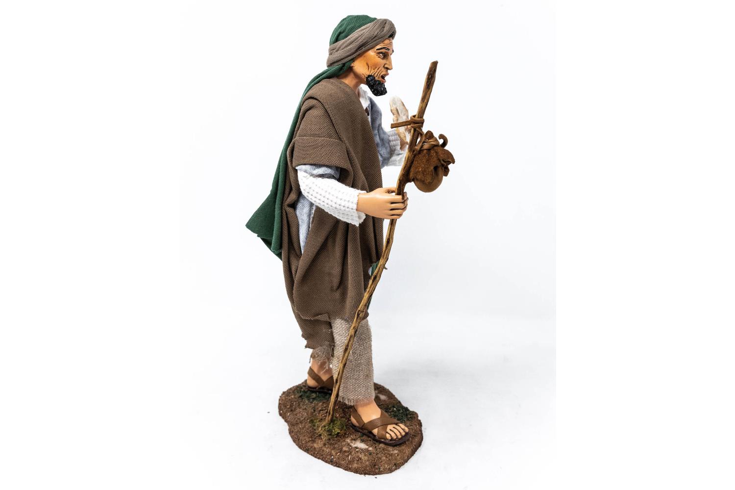 Pastore che mangia - Artistici Vestiti Fissi - 30 cm Serie 30 cm - Artistici Vestiti Fissi - 30 cm
