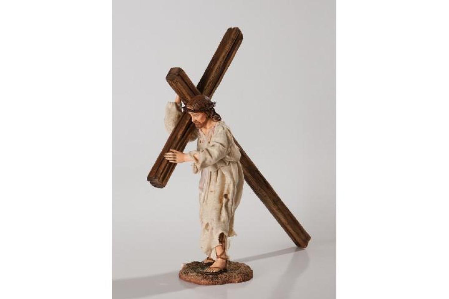 Gesù con la Croce - Artistici Vestiti - 30 cm AV304 - Artistici Vestiti - 30 cm