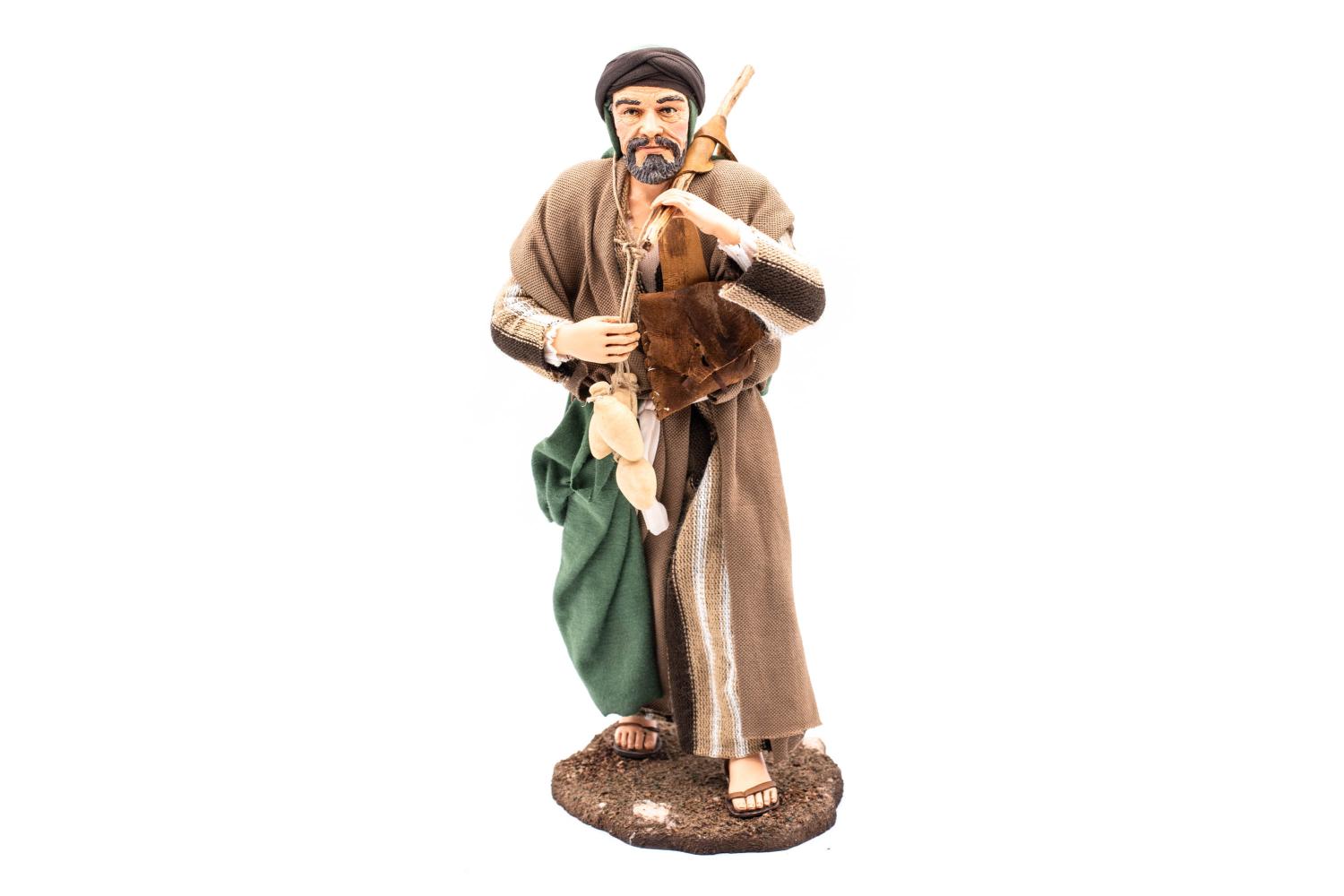 Viandante con formaggi - Artistici Vestiti Fissi - 30 cm Altezza 30 cm - Artistici Vestiti Fissi - 30 cm