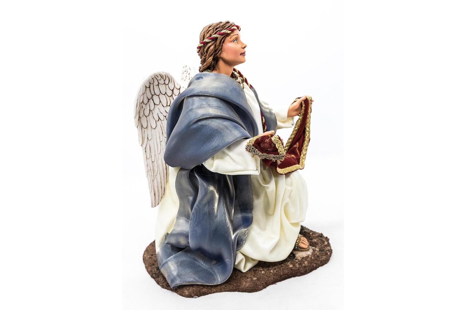 Angelo inginocchiato - Artistici Vestiti Fissi - 30 cm Serie 30 cm - Artistici Vestiti Fissi - 30 cm
