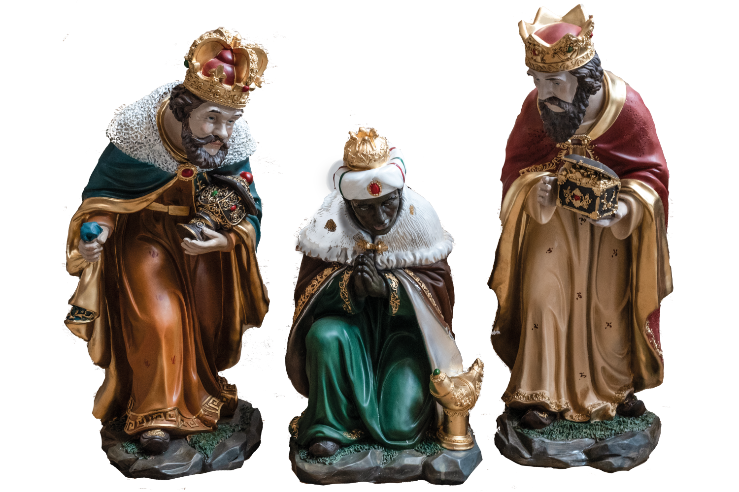 Re Magi - resina decorata h 60 cm