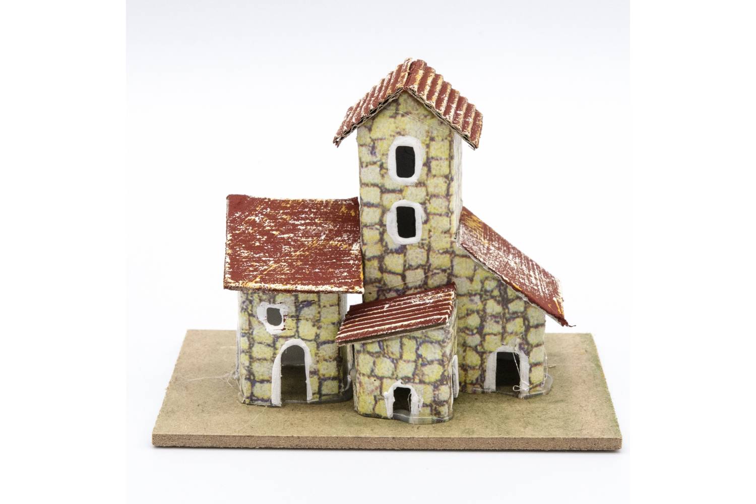 Casetta per scenografia con base, STILE MATTONCINO