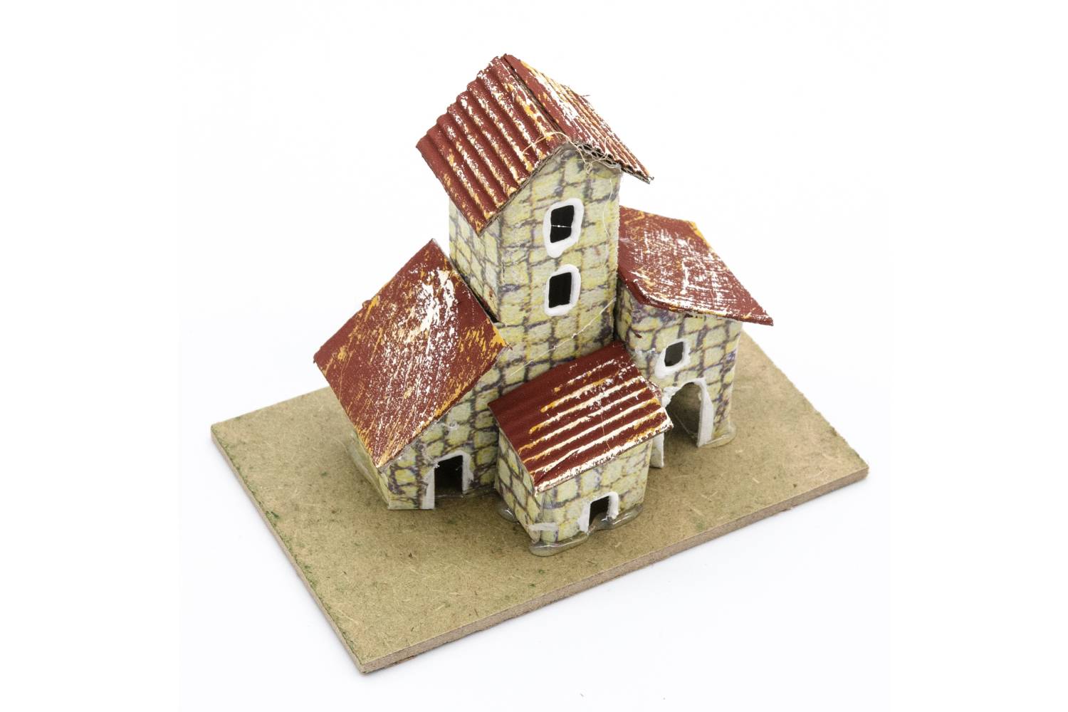 Casetta per scenografia con base, STILE MATTONCINO