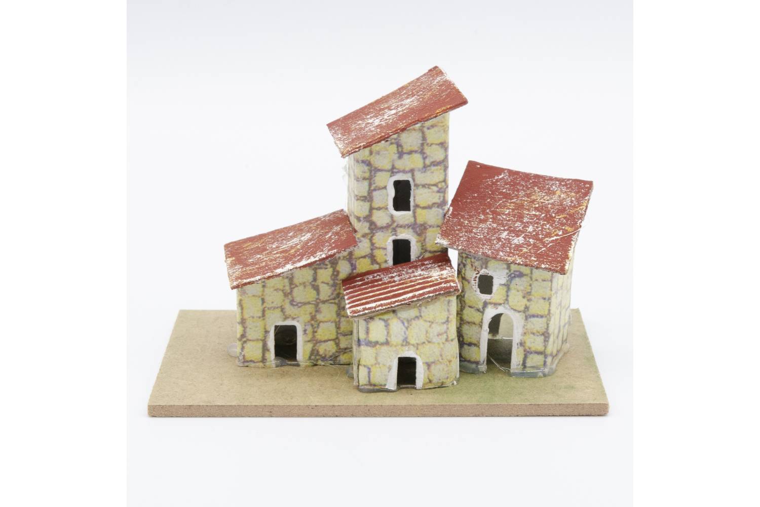 Casetta per scenografia con base, STILE MATTONCINO