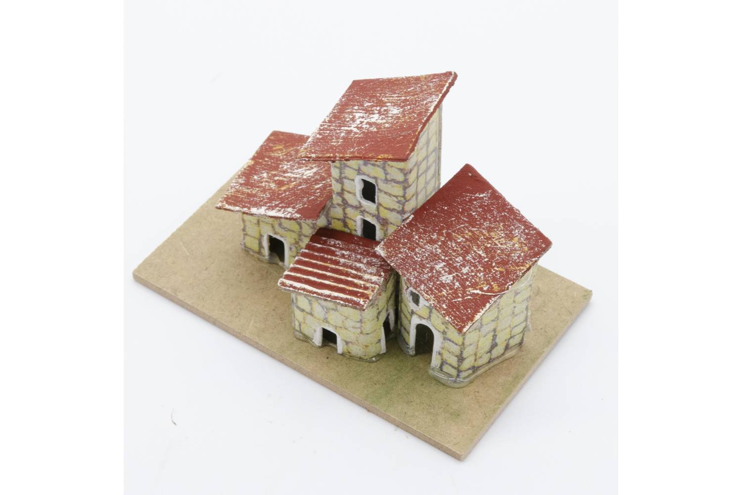Casetta per scenografia con base, STILE MATTONCINO