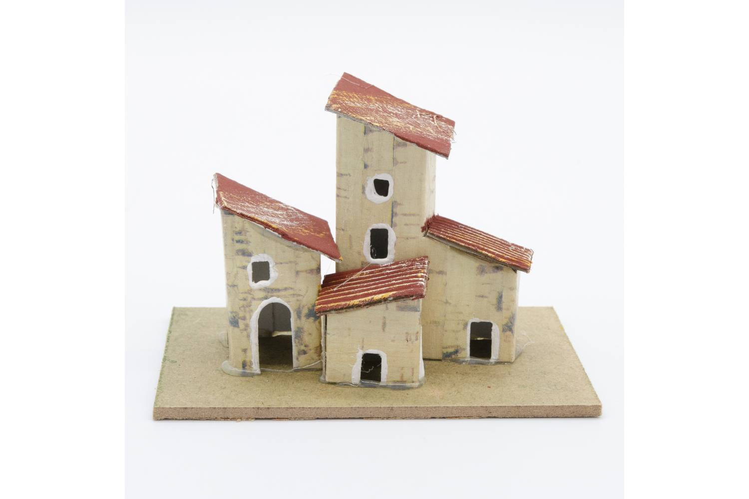 Casetta per scenografia con base, STILE INTONACATO