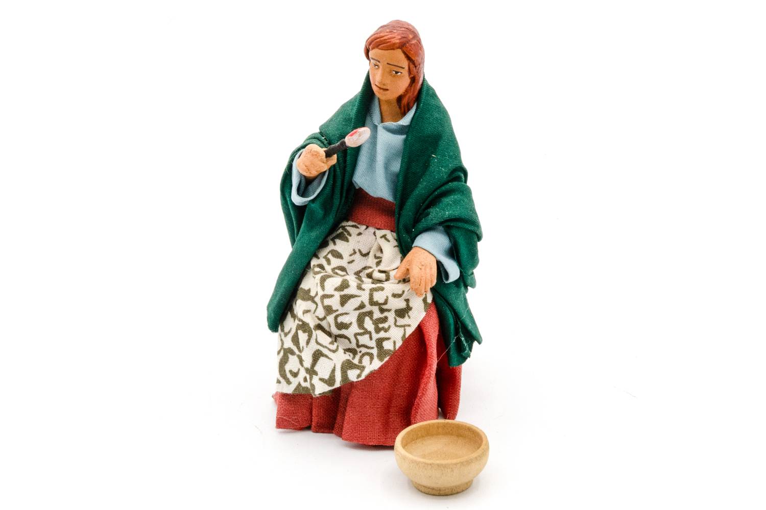 Donna con Piatto per Tavolata - h 12 cm