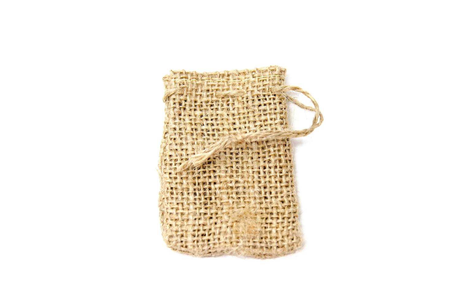 Sacco Juta - Paglia, Legna, Sughero, Juta h 9,5 cm - Paglia, Legna, Sughero, Juta