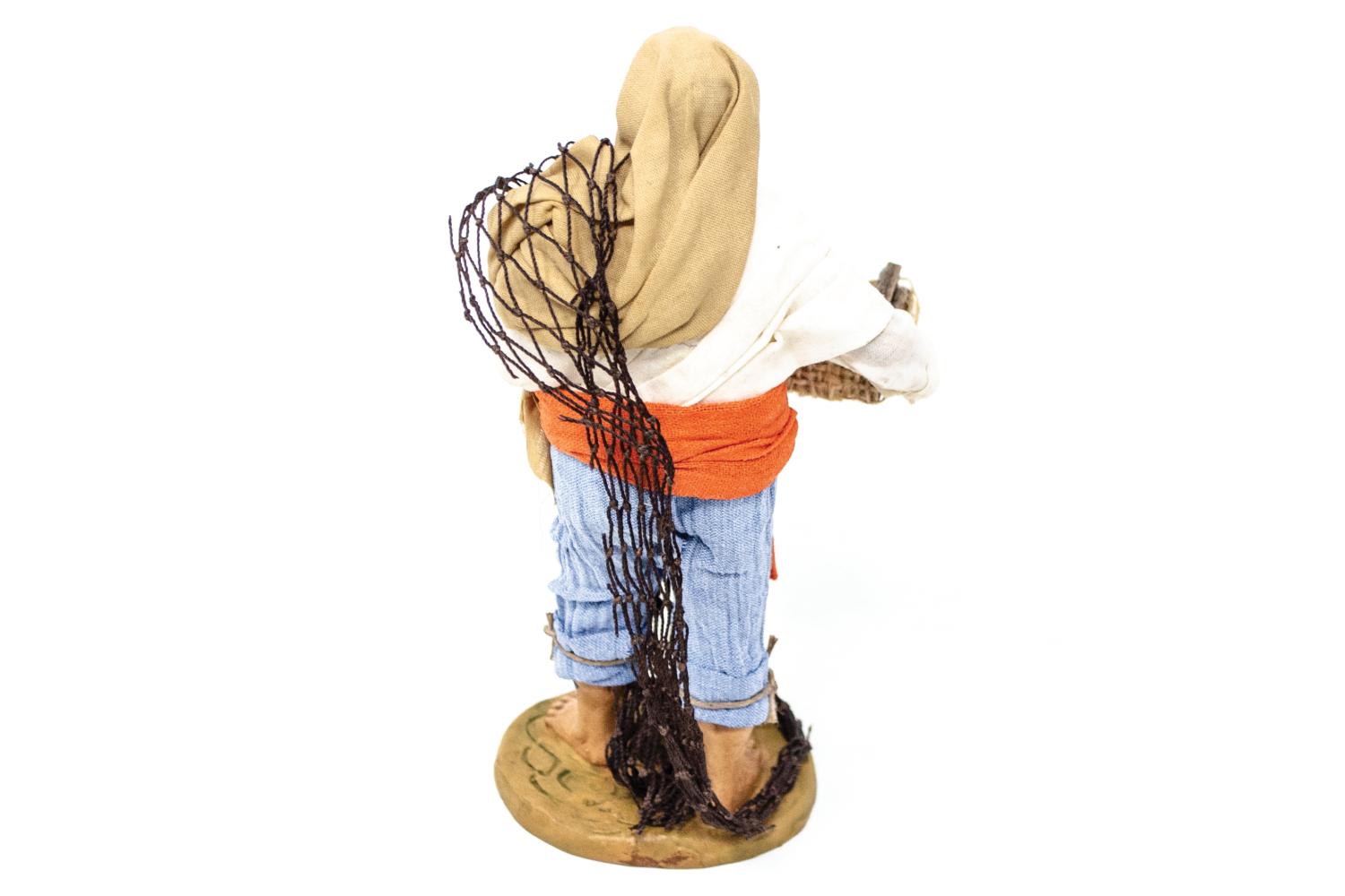 pescatore in piedi - h 14 cm - Fisse Vestite - 14 cm