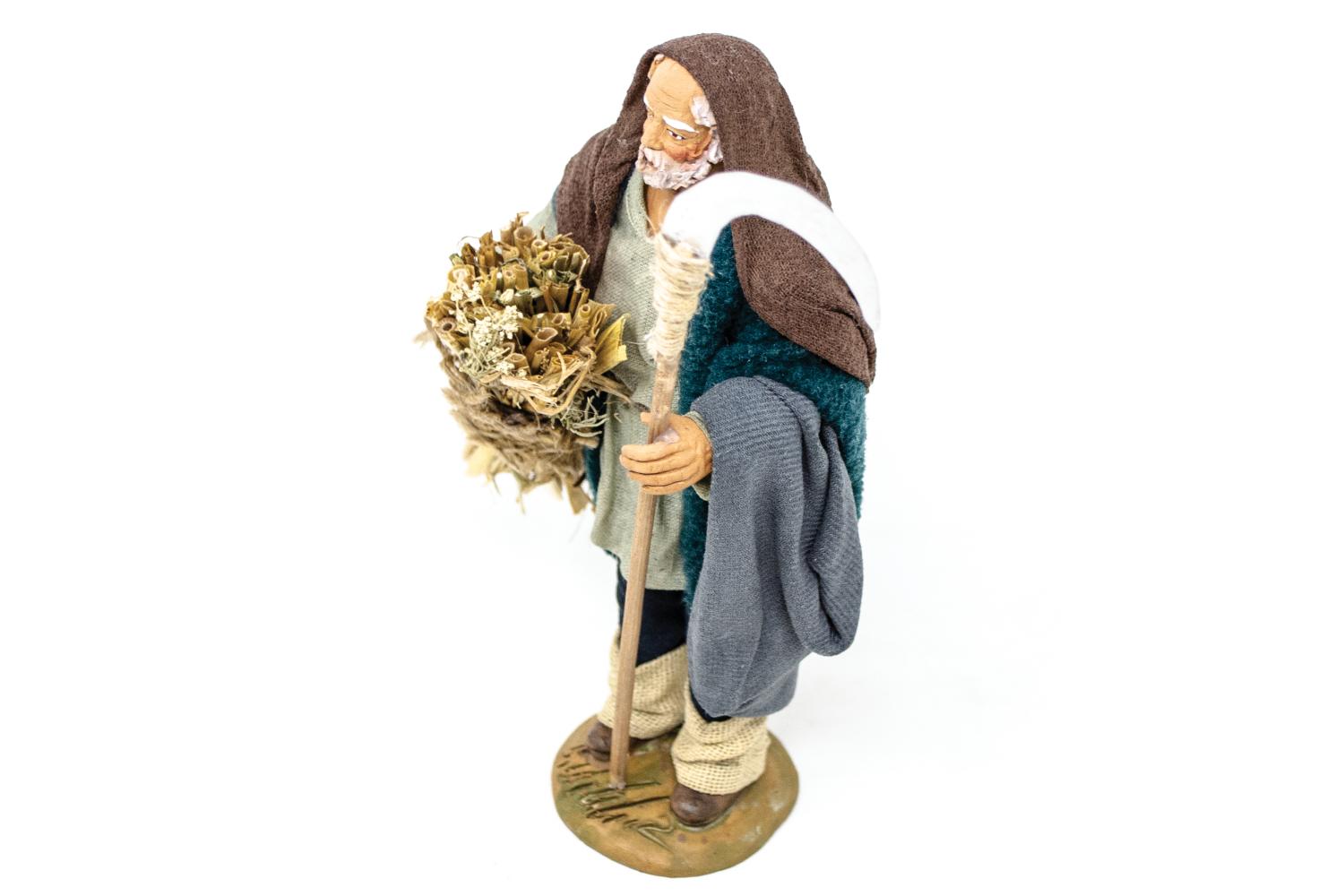 Uomo con Falce - h 14 cm - Fisse Vestite - 14 cm