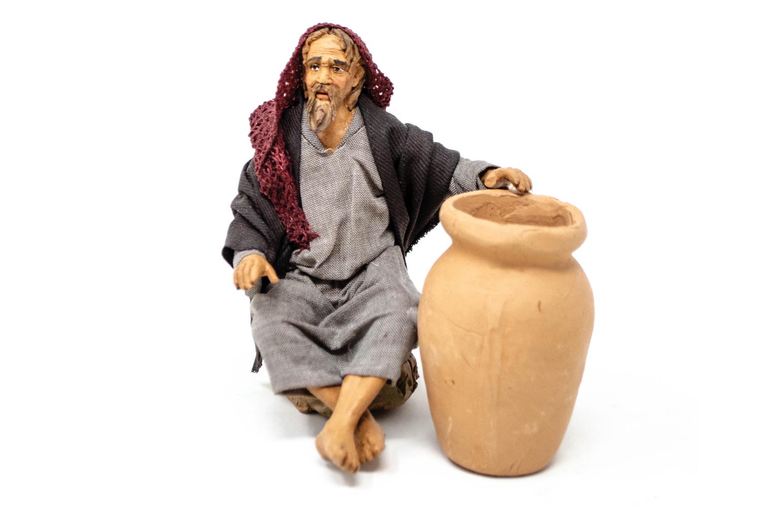 Uomo con anfora - h 14 cm -