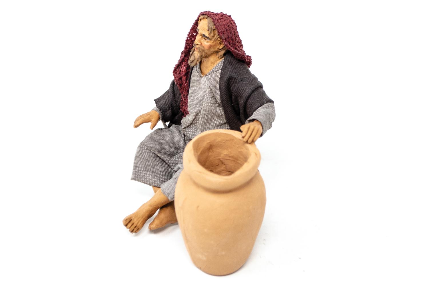Uomo con anfora - h 14 cm -