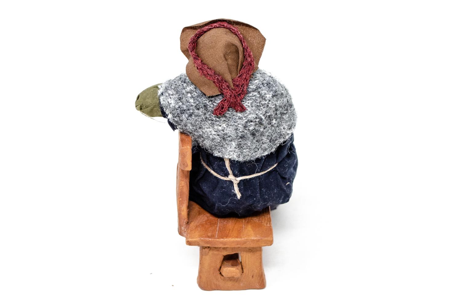 Uomo seduto riposa - h 14 cm - Fisse Vestite - 14 cm