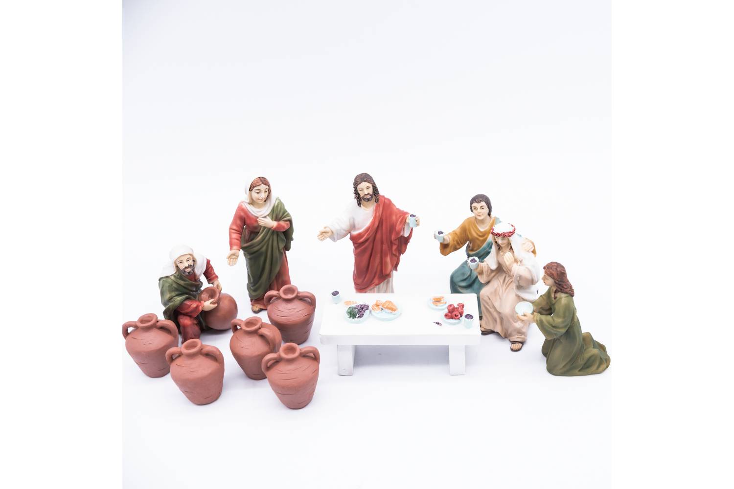 Nozze di Cana - resina h 9 cm