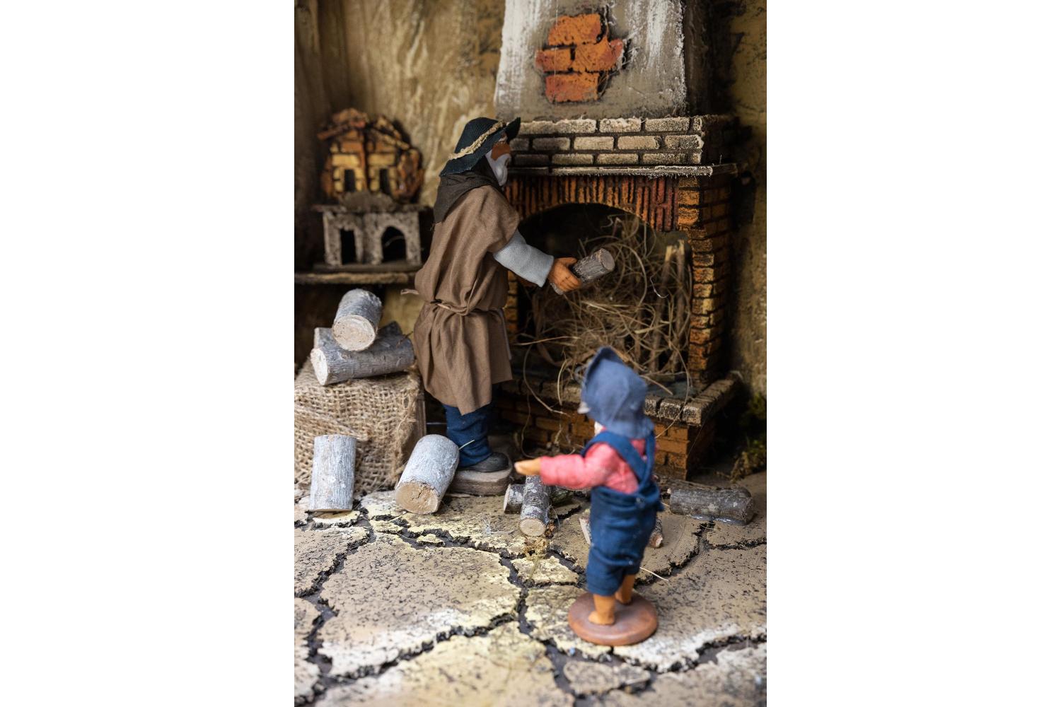 Scena focolare 16 cm - Movimento - 15 cm