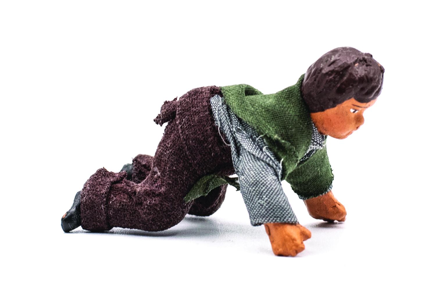 Bambino che gattona h 10 cm - Fisse Vestite - 10 cm