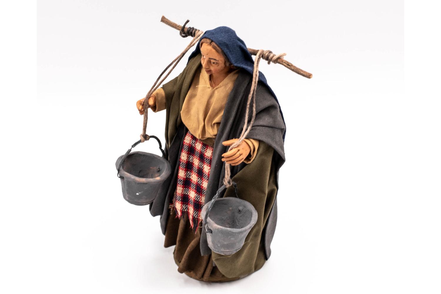acquaiola con secchi - h 14 cm - Fisse Vestite - 14 cm