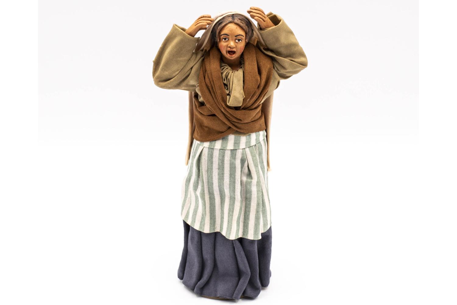 Terracotta fissa - h 14 cm - Fisse Vestite - 14 cm