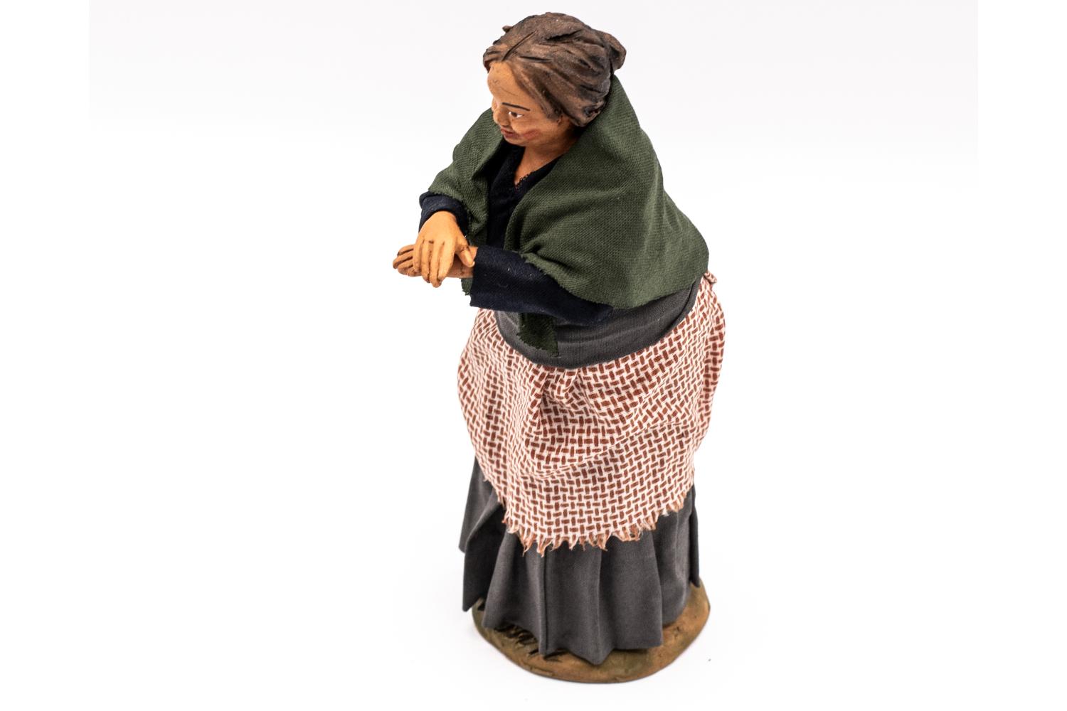 Donna affacciata al balcone - h 14 cm - Fisse Vestite - 14 cm
