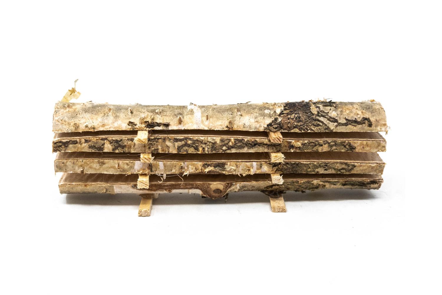 Tronco Tagliato Lungo - Paglia, Legna, Sughero, Juta 12x4x3,5 cm - Paglia, Legna, Sughero, Juta