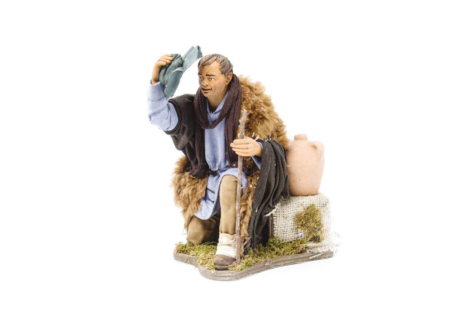 Uomo in Ginocchio con Cappello - mov h 30 cm