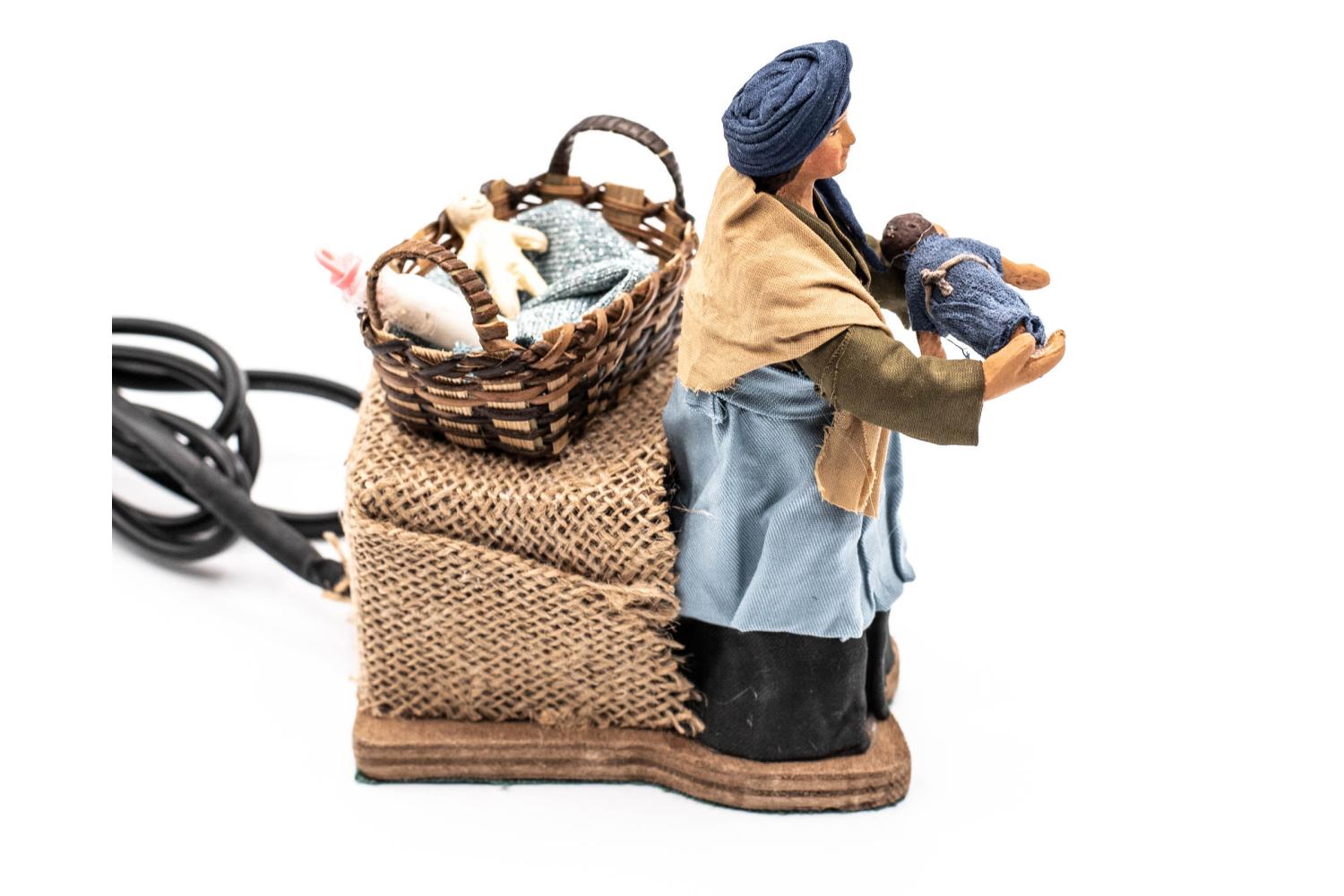 Mamma con Bimbo in Braccio - H 12 CM - Movimento - 12 cm