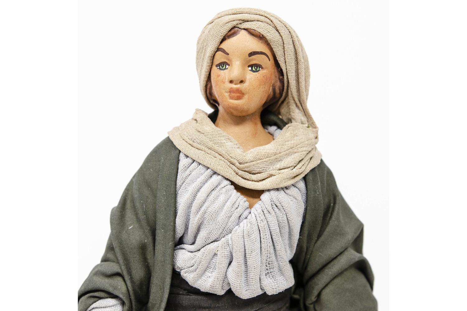 Donna con Fanciullo per Mano - Fisse Vestite - 24 cm Serie 24 cm - Fisse Vestite - 24 cm