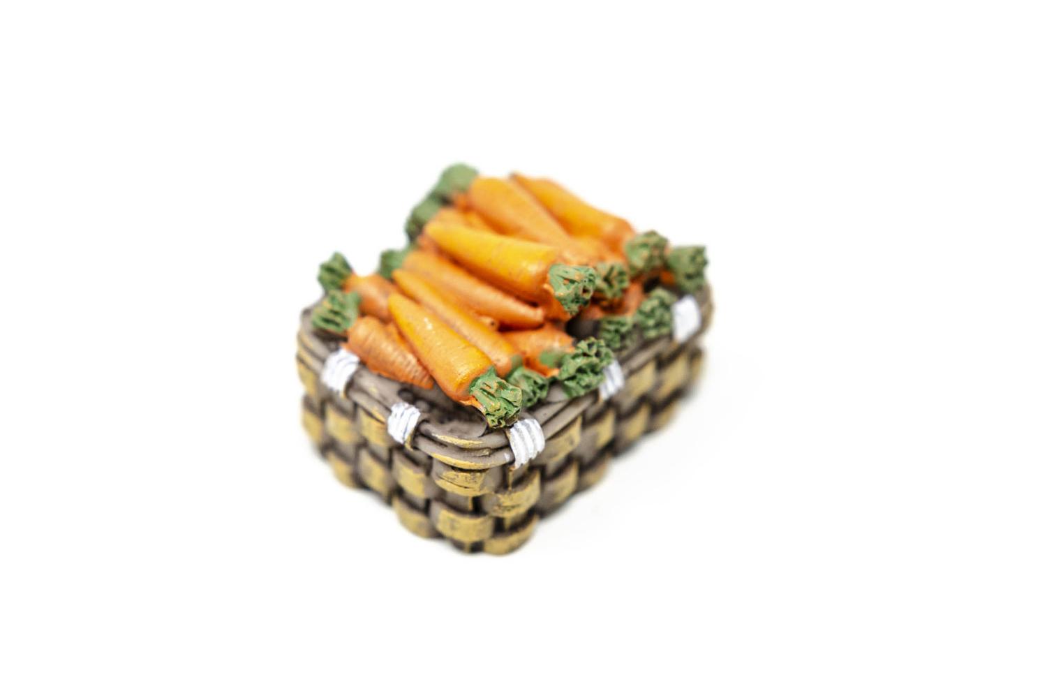 Cesto Carote - Cesti in Resina Frutta e Verdura 4x3x2 cm - Cesti in Resina Frutta e Verdura