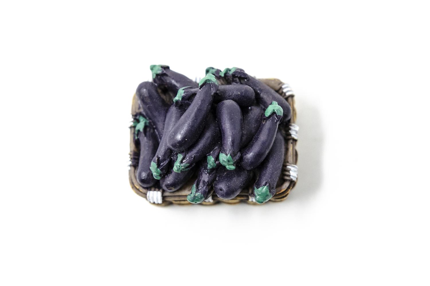Cesto Melanzane - Cesti in Resina Frutta e Verdura 4x3x2 cm - Cesti in Resina Frutta e Verdura