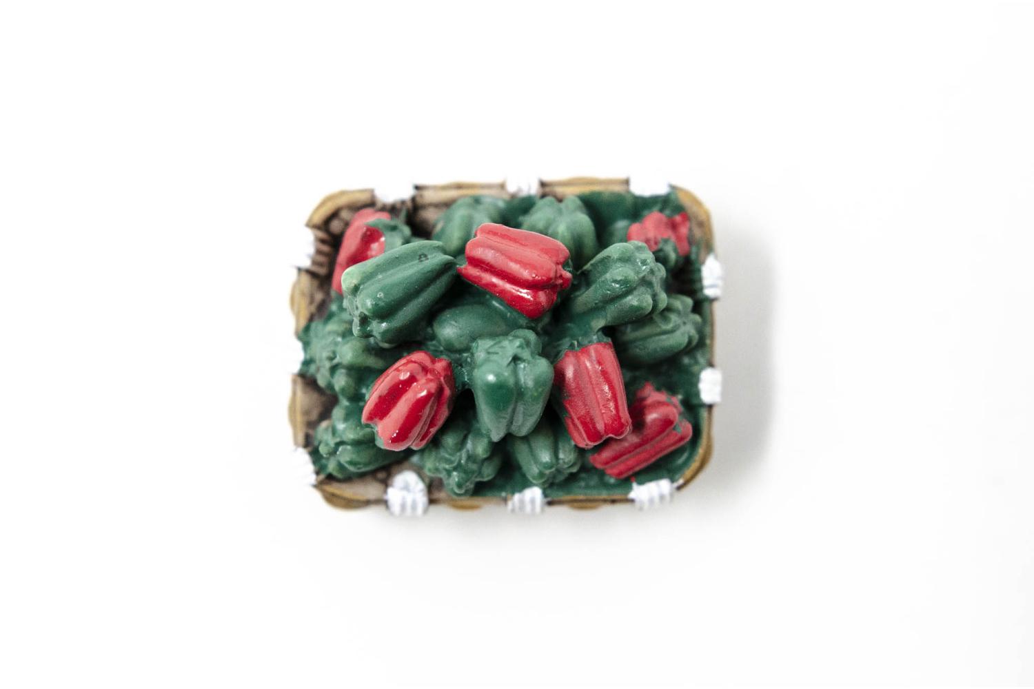 Cesto Peperoni - Cesti in Resina Frutta e Verdura 4x3x2 cm - Cesti in Resina Frutta e Verdura