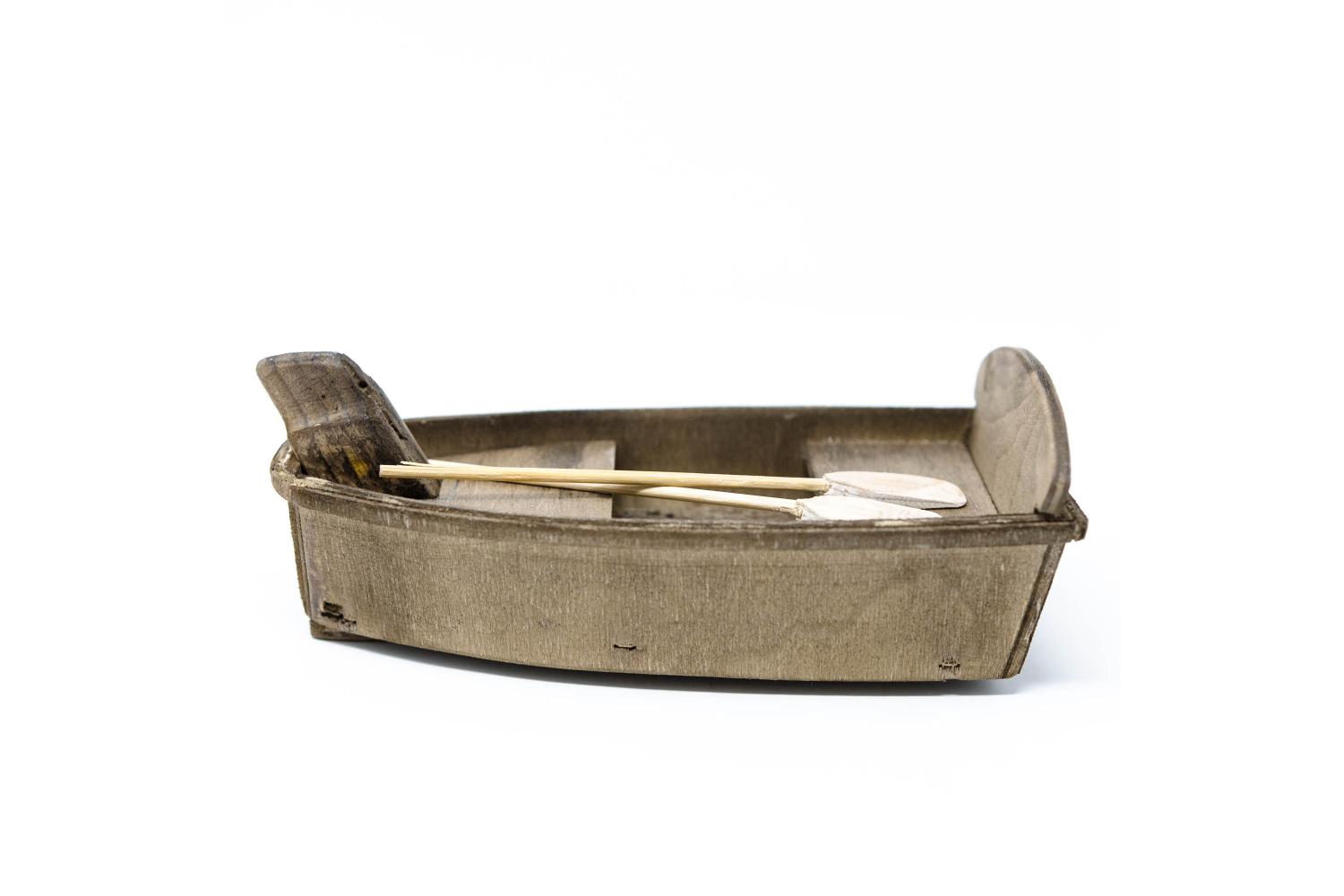 Barche in legno con remi - Acqua, Accessori L 17 cm - Acqua, Accessori